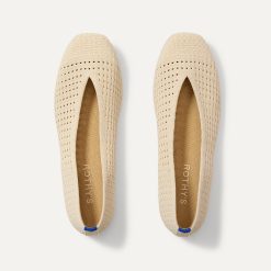 The Max Square Ballerina - Off White Mesh