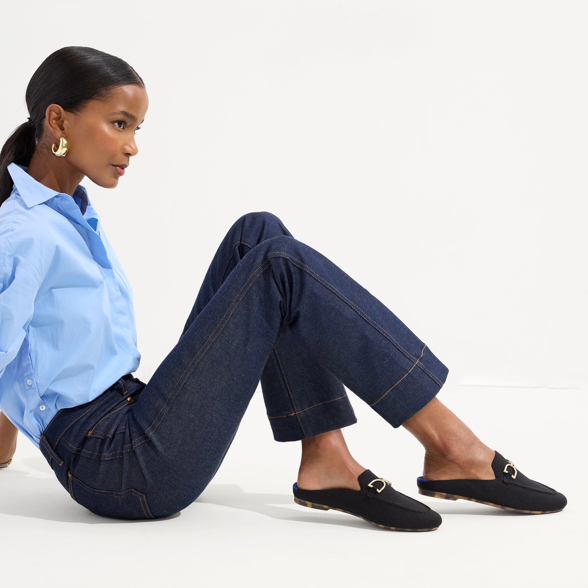 The Double Bit Loafer Mule - Black - 图片 4