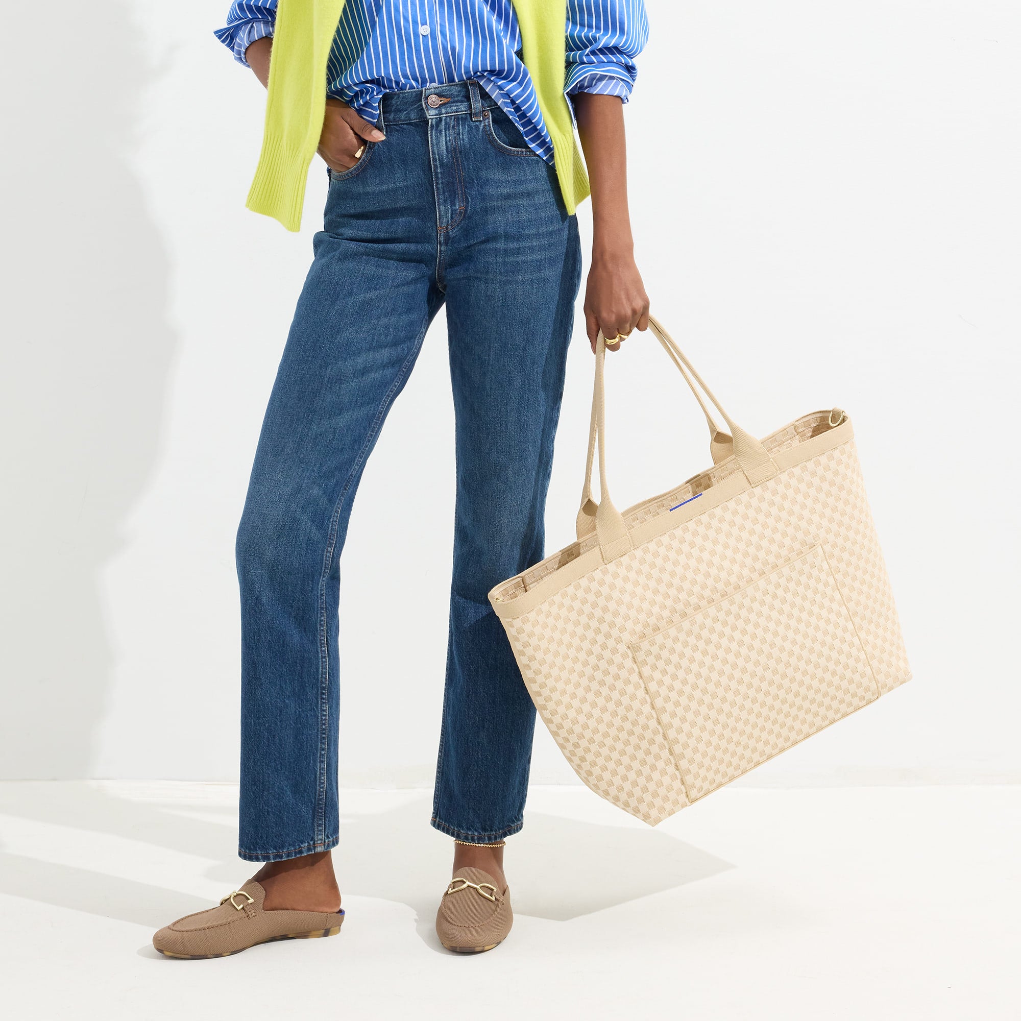 The Zip Travel Tote - Parchment Basketweave - 图片 4