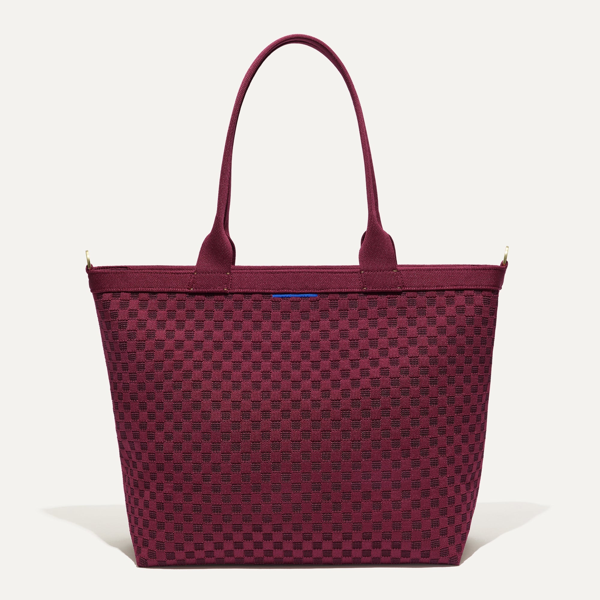 The Lightweight Zip Tote - Cabernet Check - 图片 2