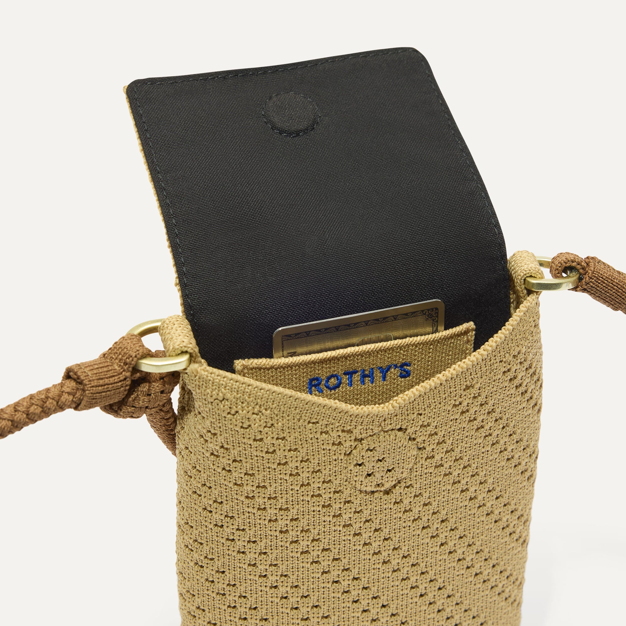 The Phone Crossbody - Brown Butter Crochet - 图片 5
