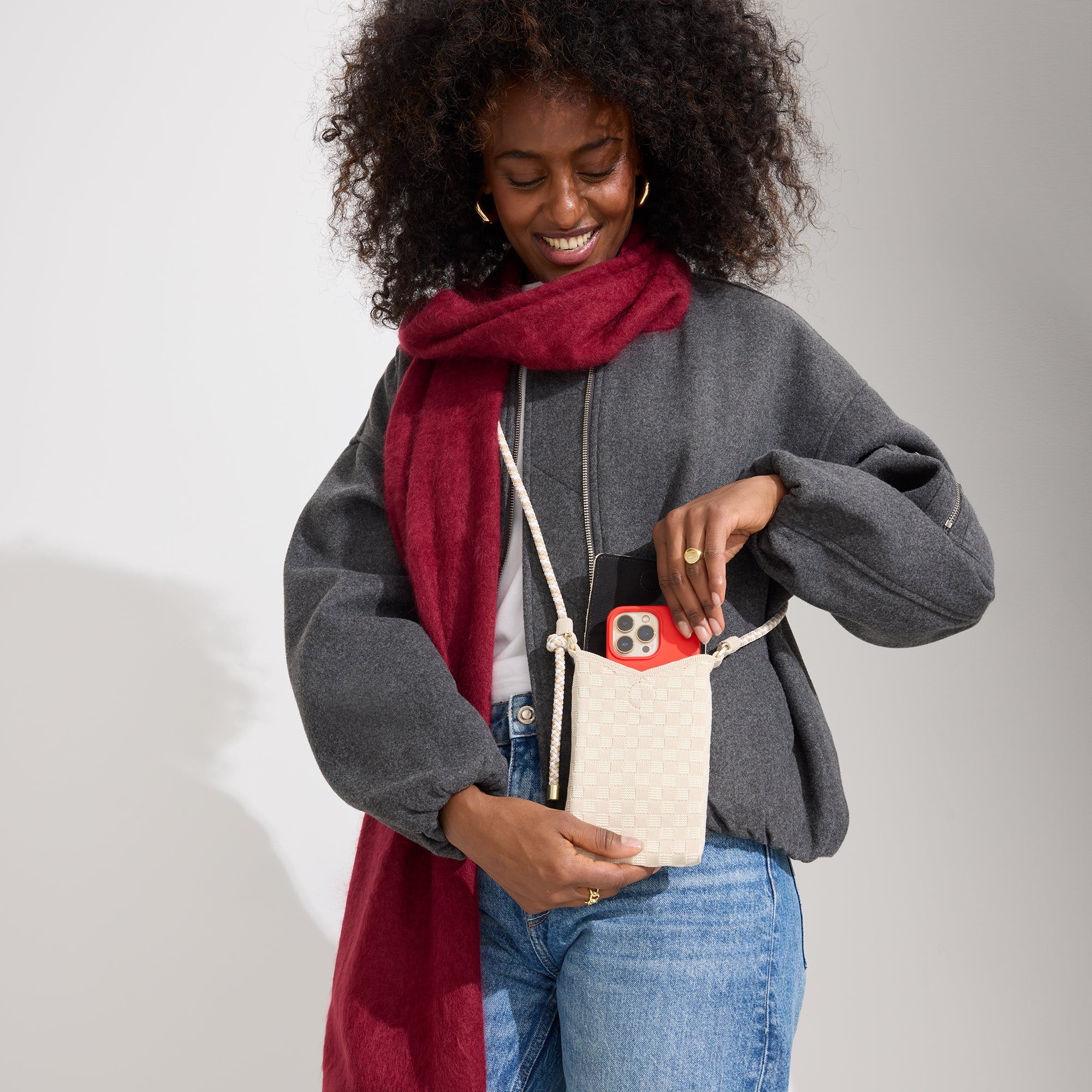 The Phone Crossbody - White Sand - 图片 3