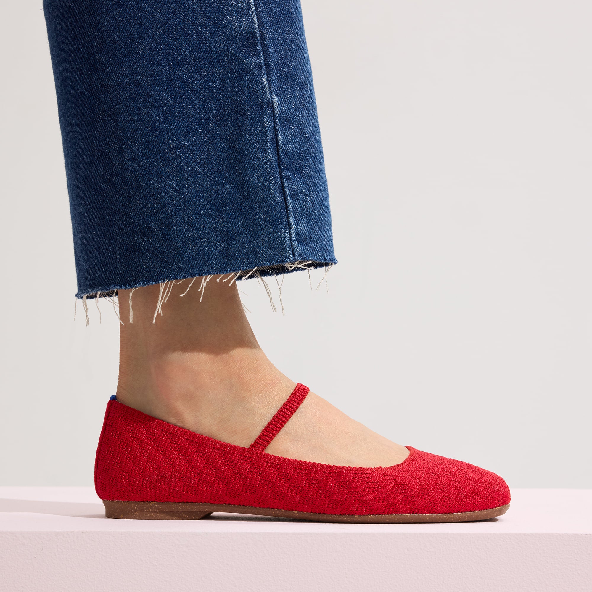 The Max Square Mary Jane - Red Crisp Basketweave - 图片 2