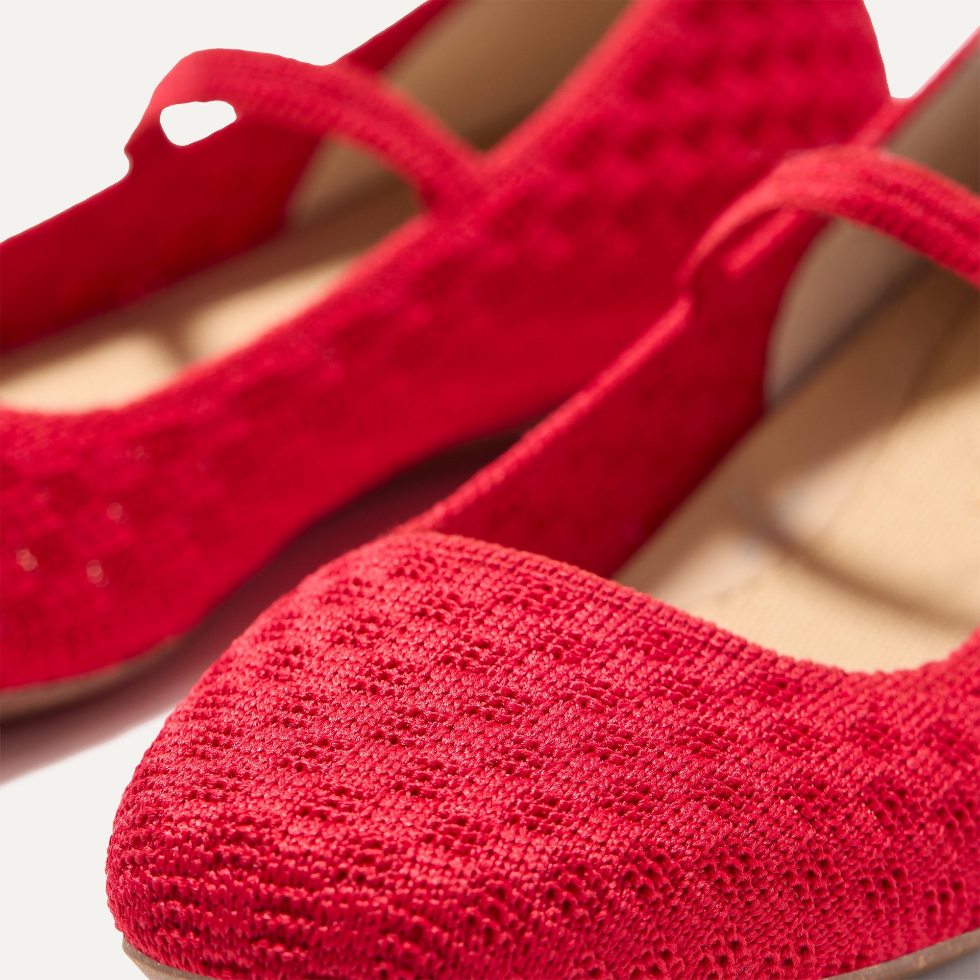 The Max Square Mary Jane - Red Crisp Basketweave - 图片 4