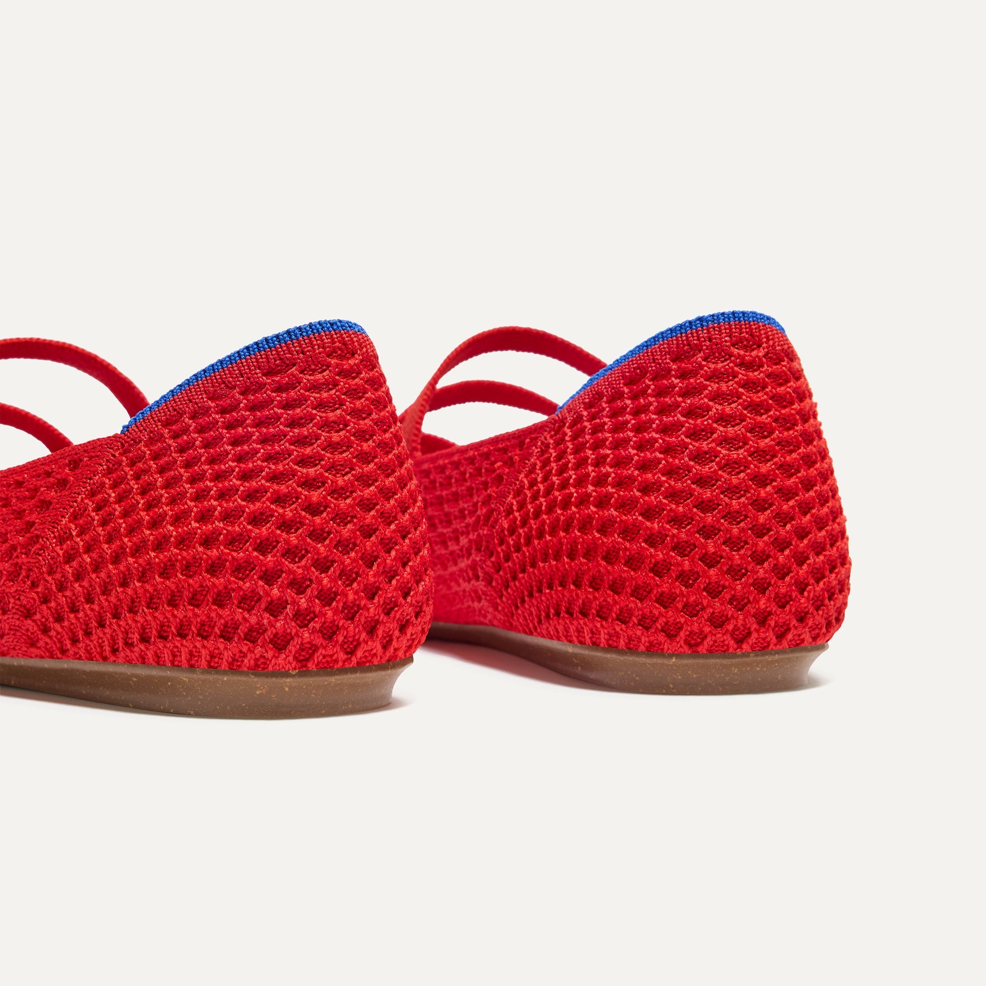 The Double Buckle Mary Jane - Bright Red Mesh - 图片 5