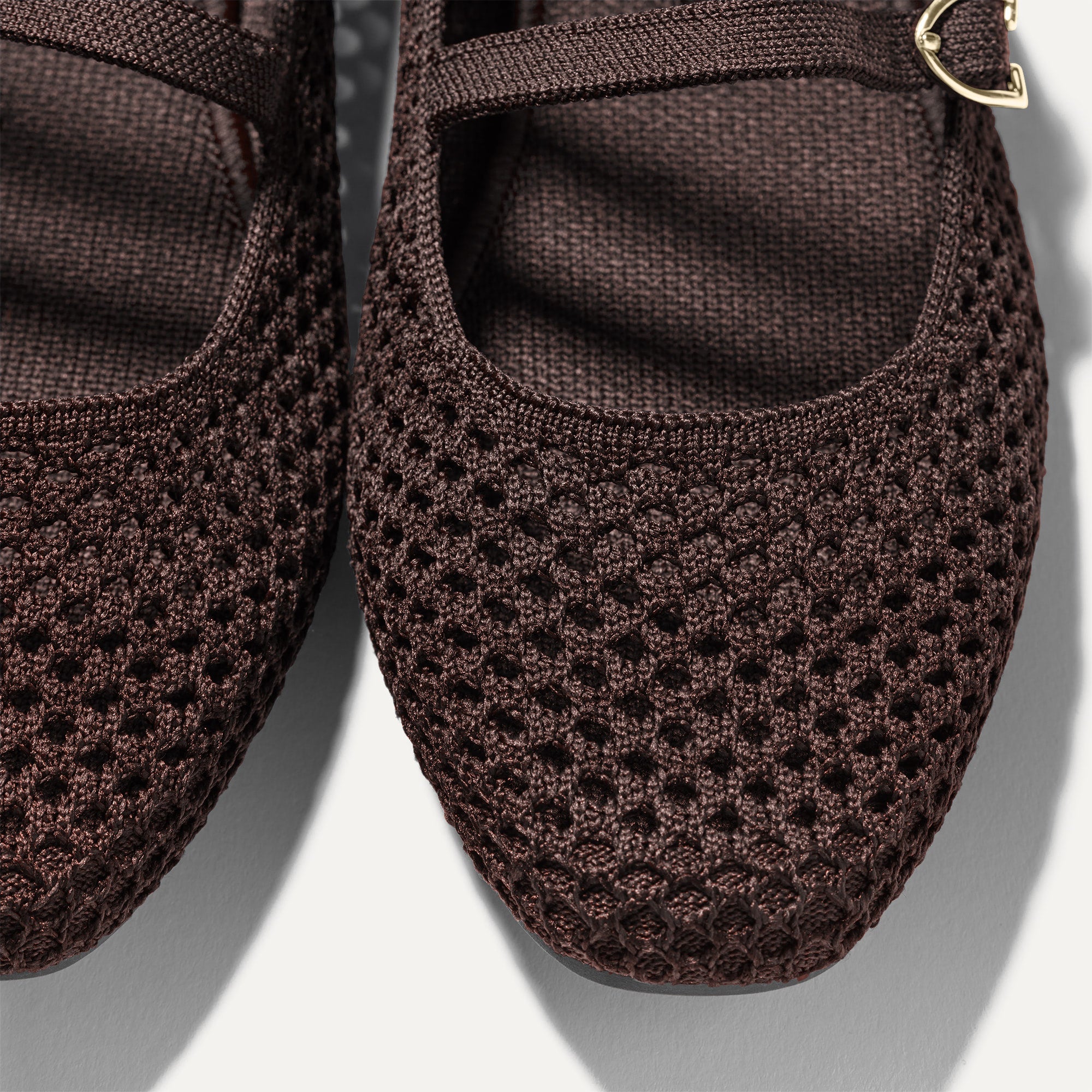 The Double Buckle Mary Jane - Chocolate Mesh - 图片 4