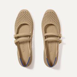 The Double Buckle Mary Jane - Dune Mesh
