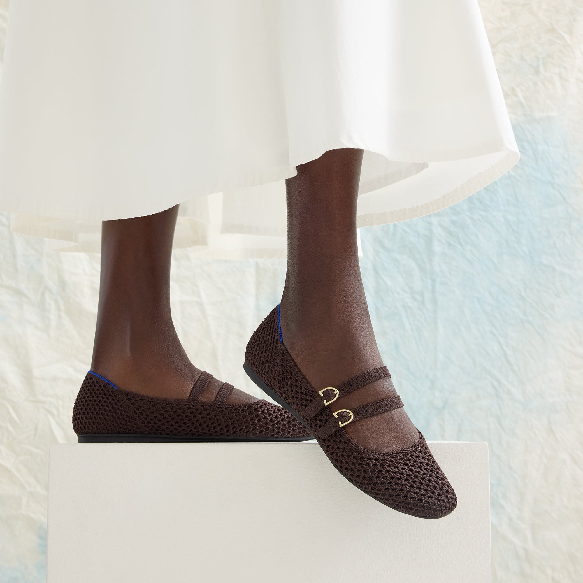 The Double Buckle Mary Jane - Chocolate Mesh - 图片 2