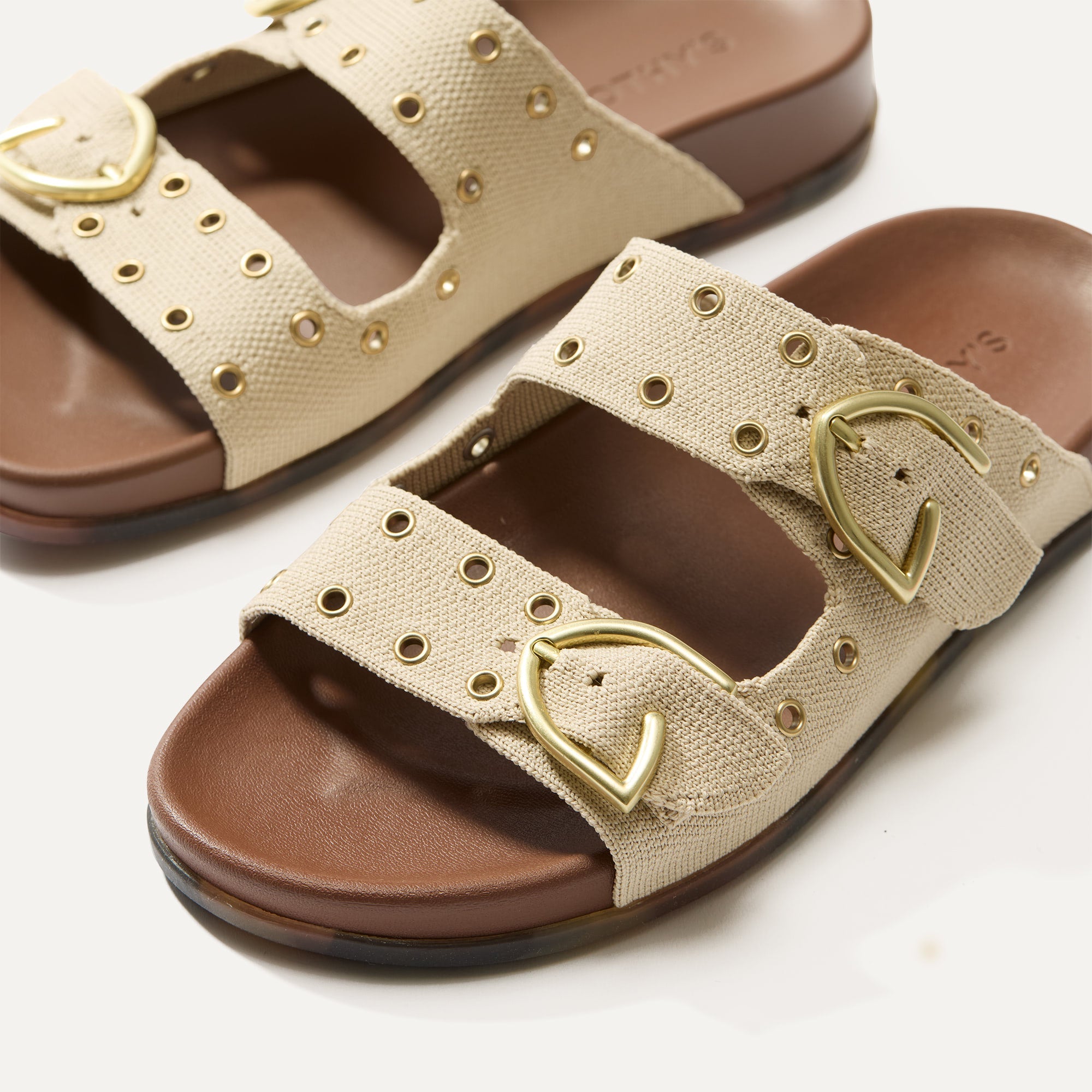 The Buckle Slide - Eyelet Wheat - 图片 2