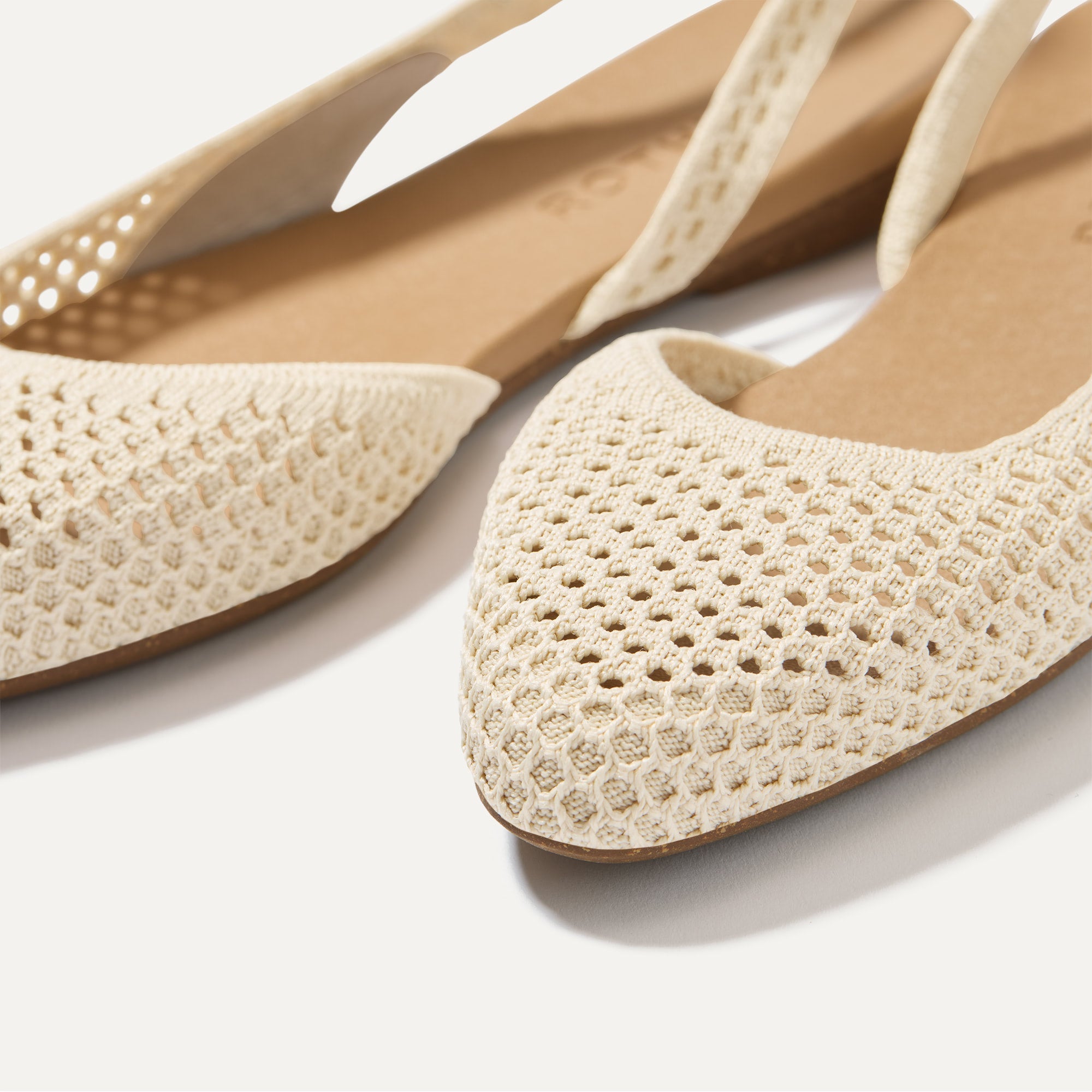 The Almond Slingback - Off White Mesh - 图片 4