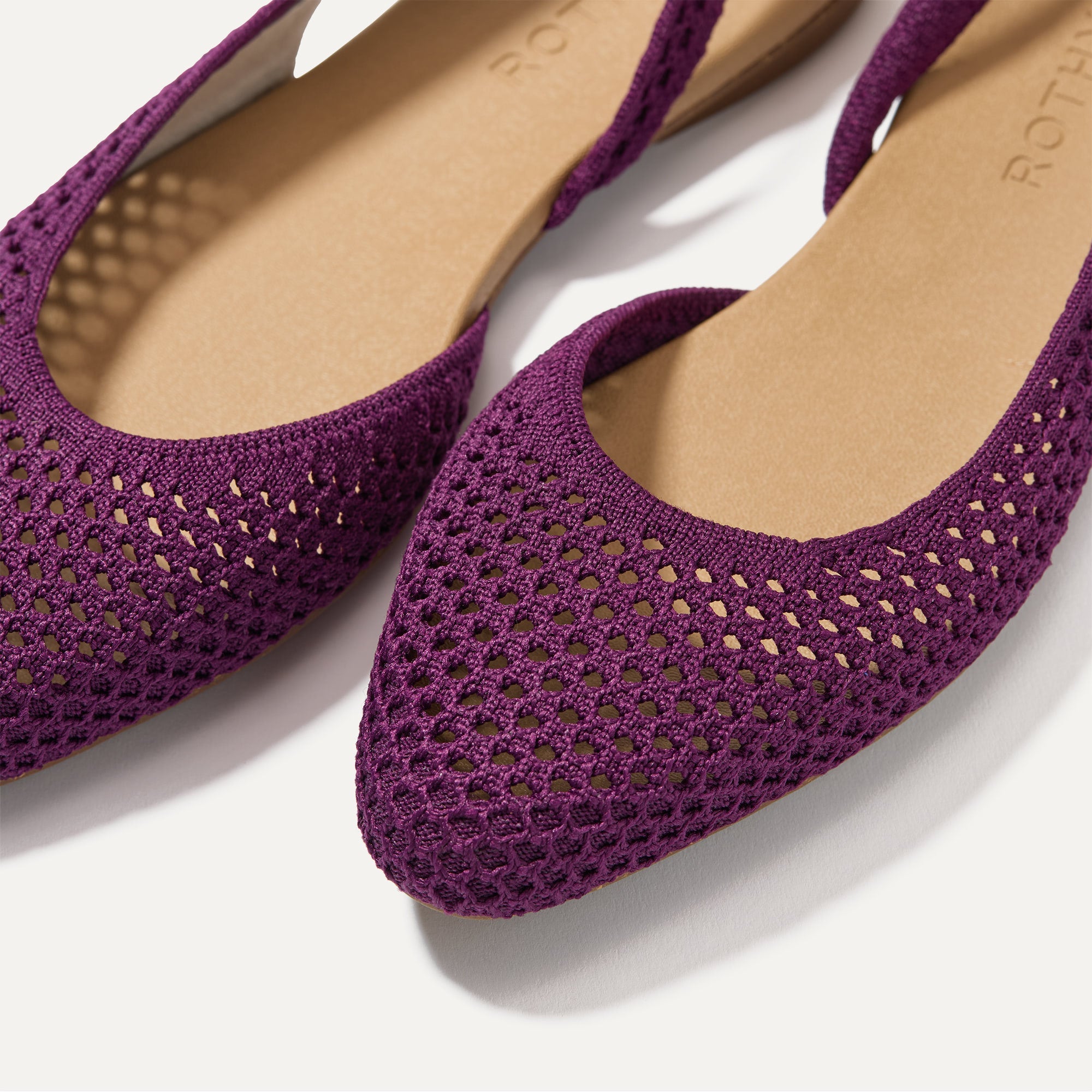 The Almond Slingback - Plum Mesh - 图片 4