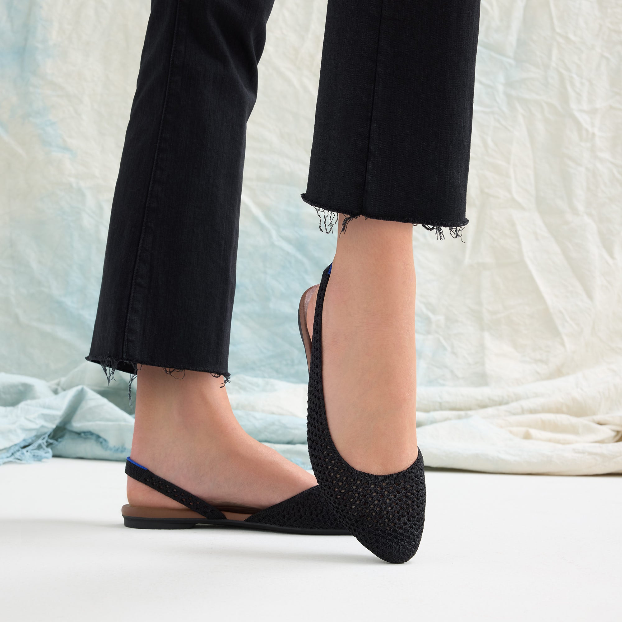The Almond Slingback - Black Mesh - 图片 2