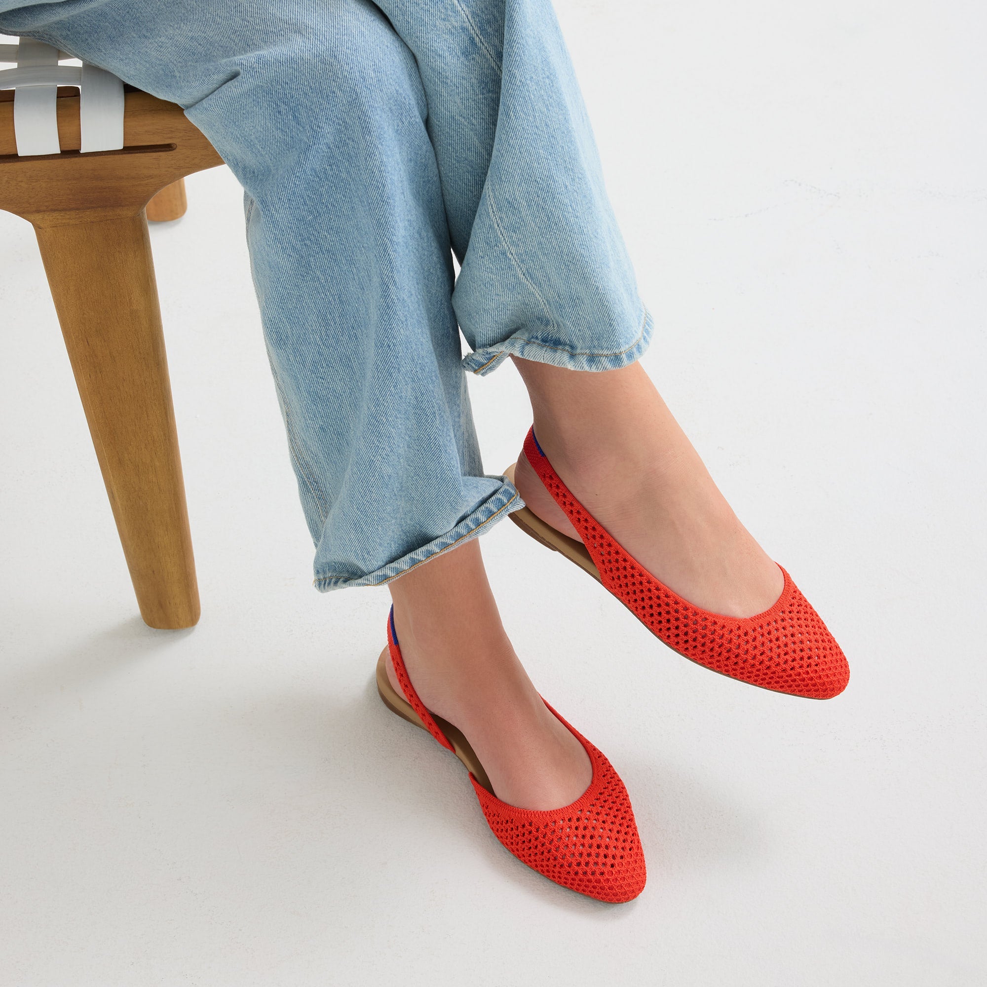 The Almond Slingback - Poppy Mesh - 图片 2