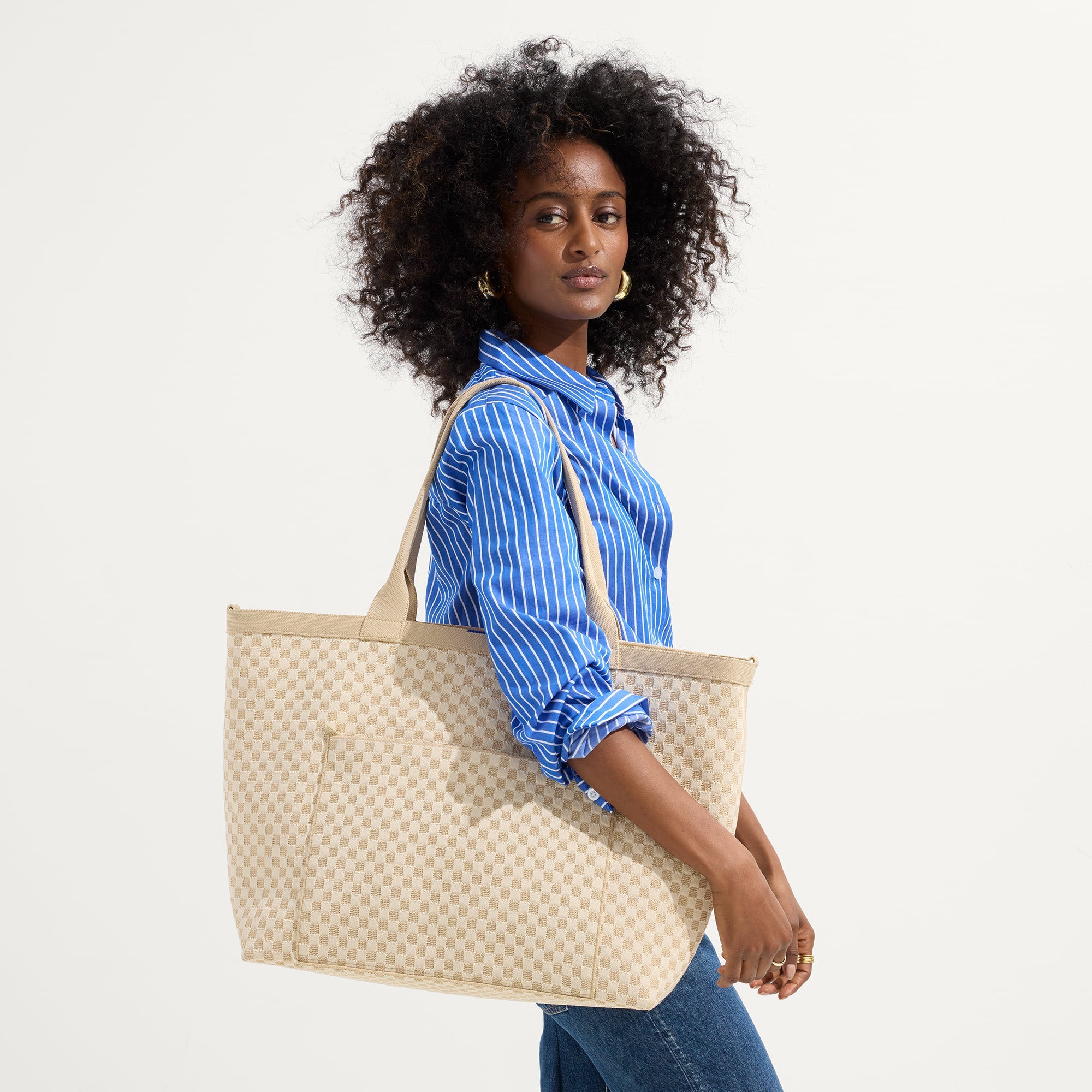 The Zip Travel Tote - Parchment Basketweave - 图片 3