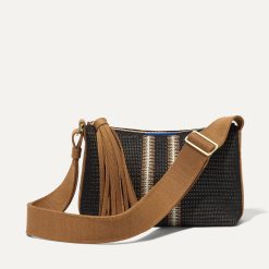 The Casual Crossbody - Coffee Market Stripe