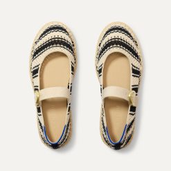 The Espadrille Mary Jane - Compass Stripe