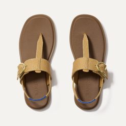 The T–Strap Sandal - Metallic Golden Sun