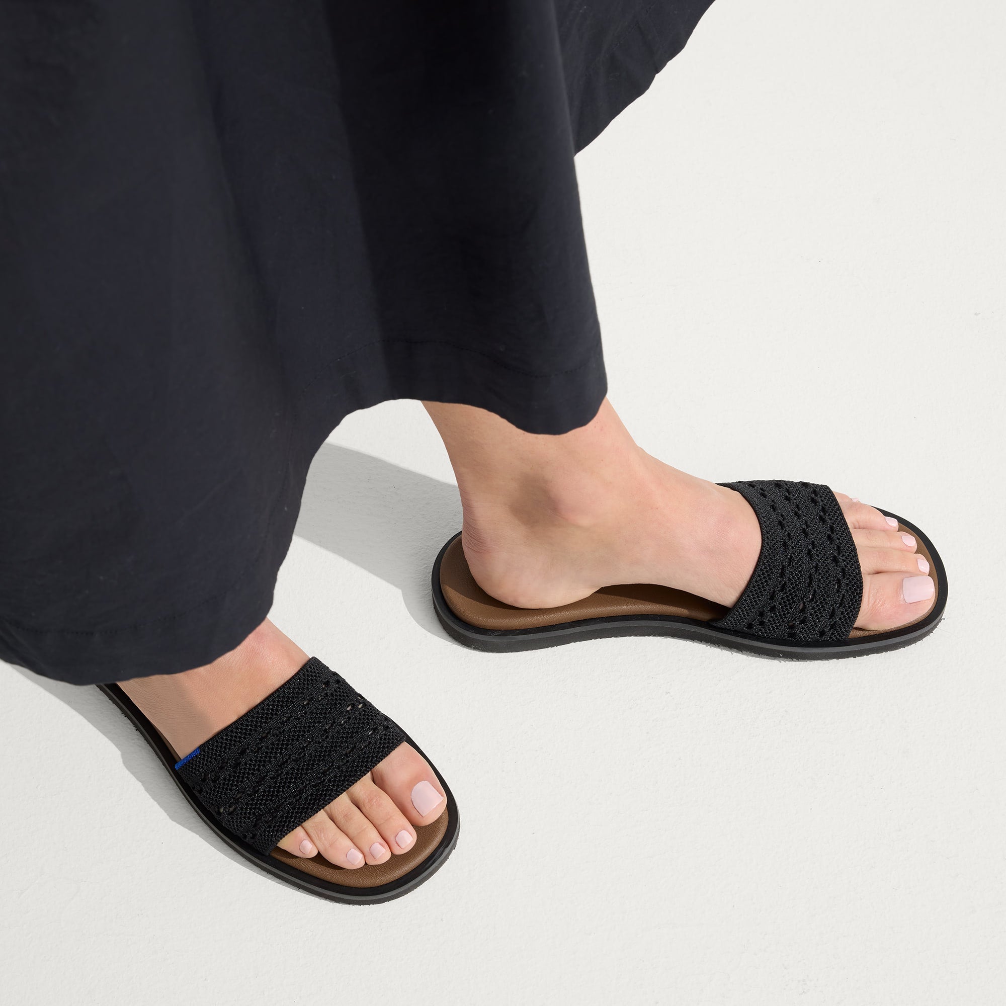 The Slide Sandal - Black Crochet - 图片 2