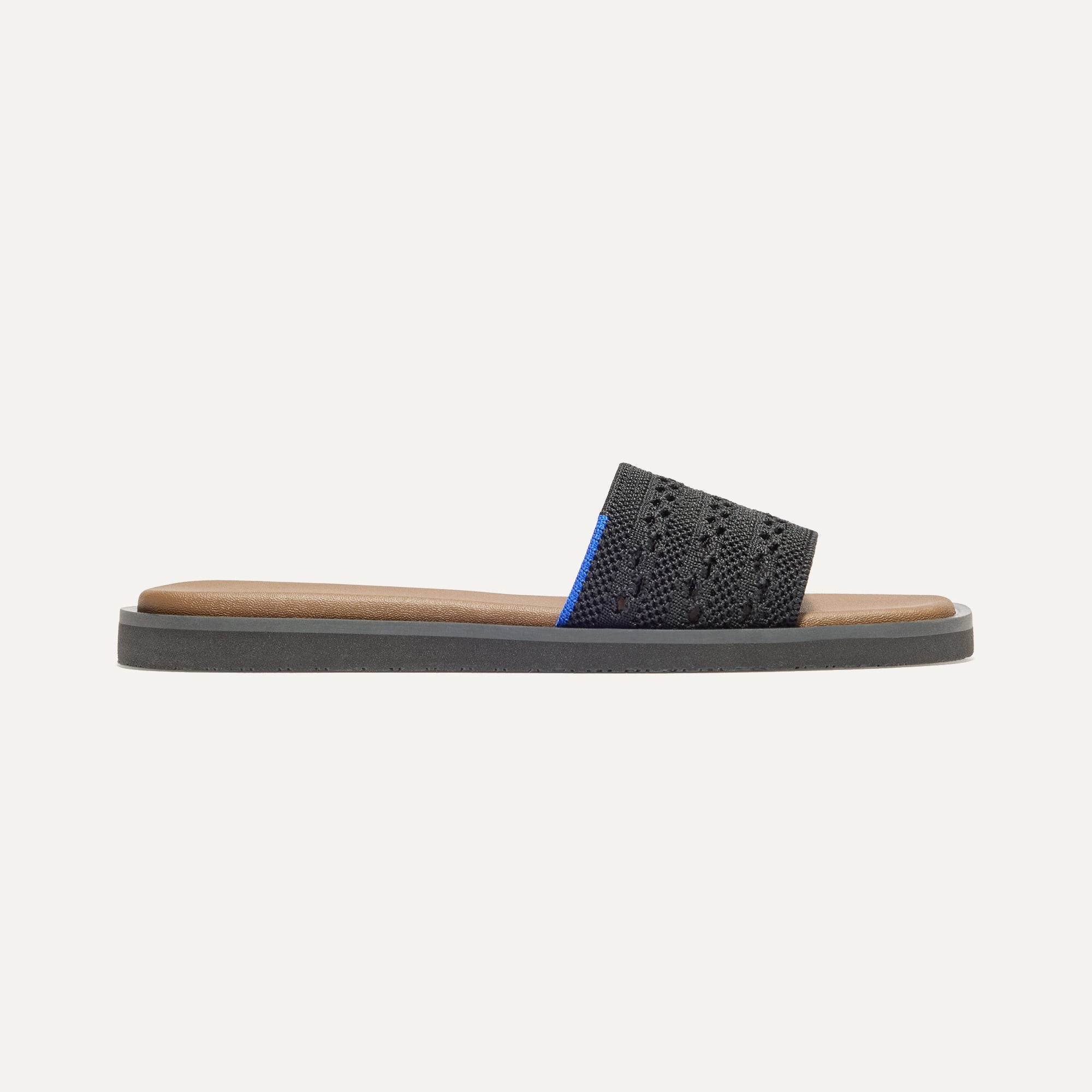 The Slide Sandal - Black Crochet - 图片 5