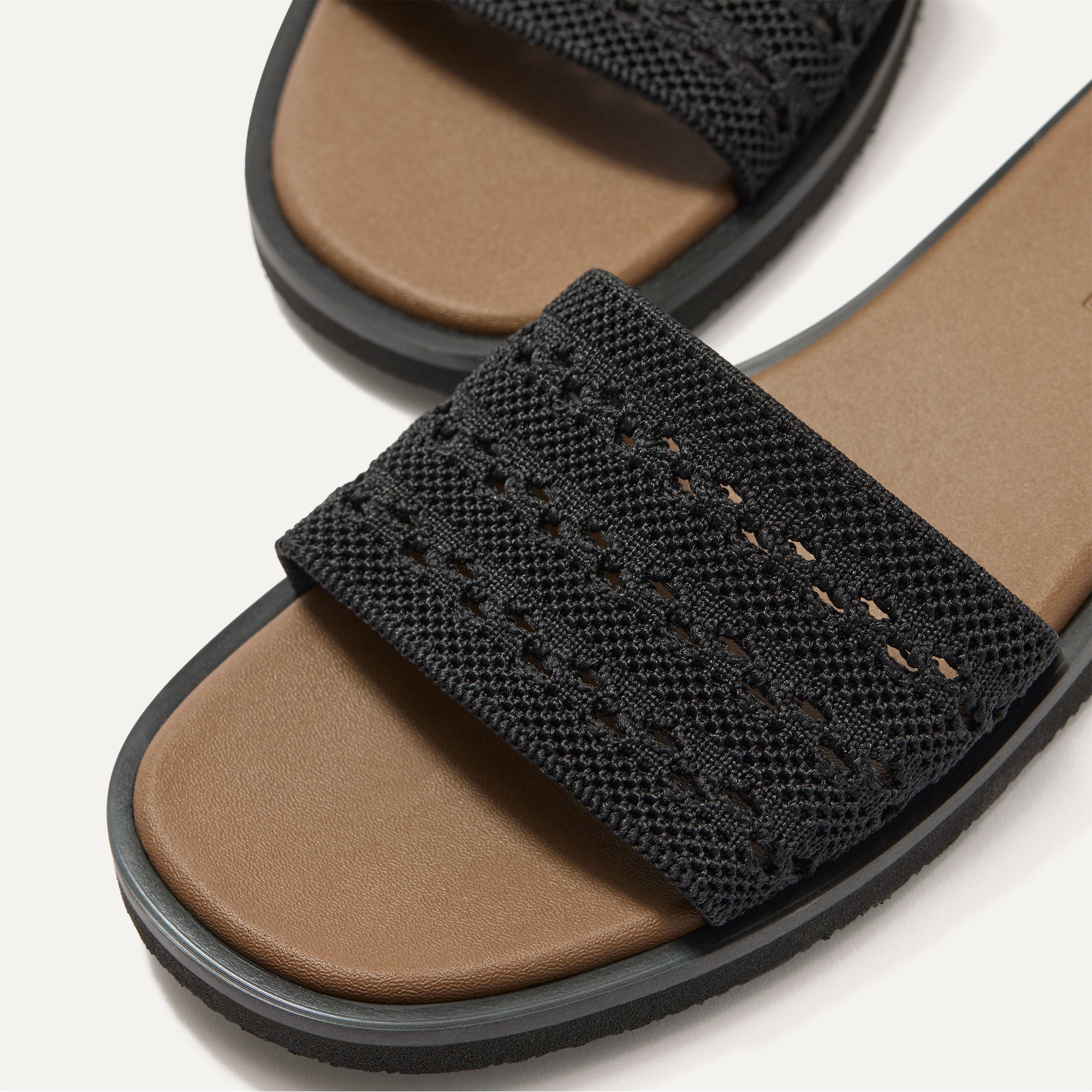 The Slide Sandal - Black Crochet - 图片 4