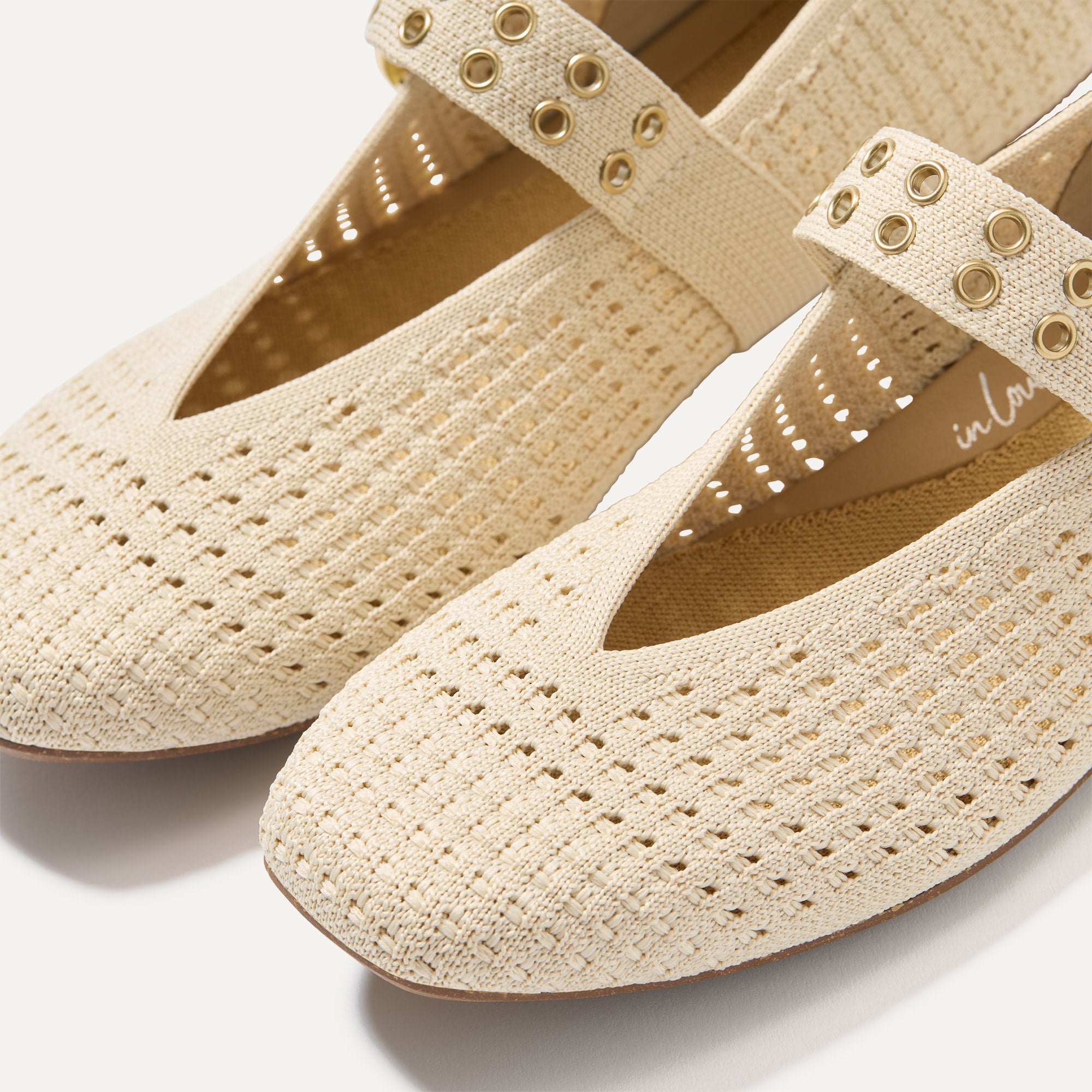 The Max Buckle Mary Jane - Off White Mesh - 图片 2