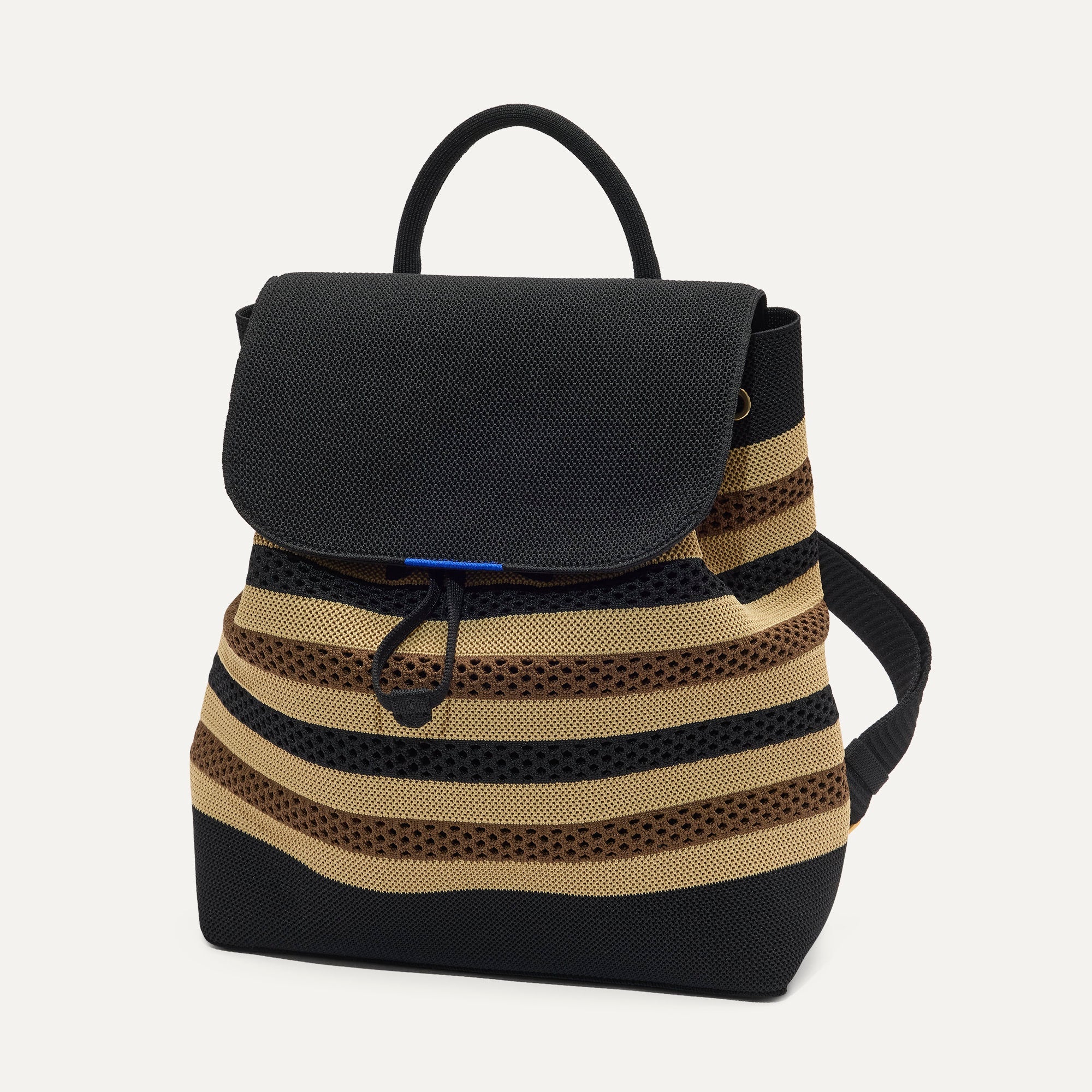 The Cinch Backpack - Mocha Stripe Crochet - 图片 2
