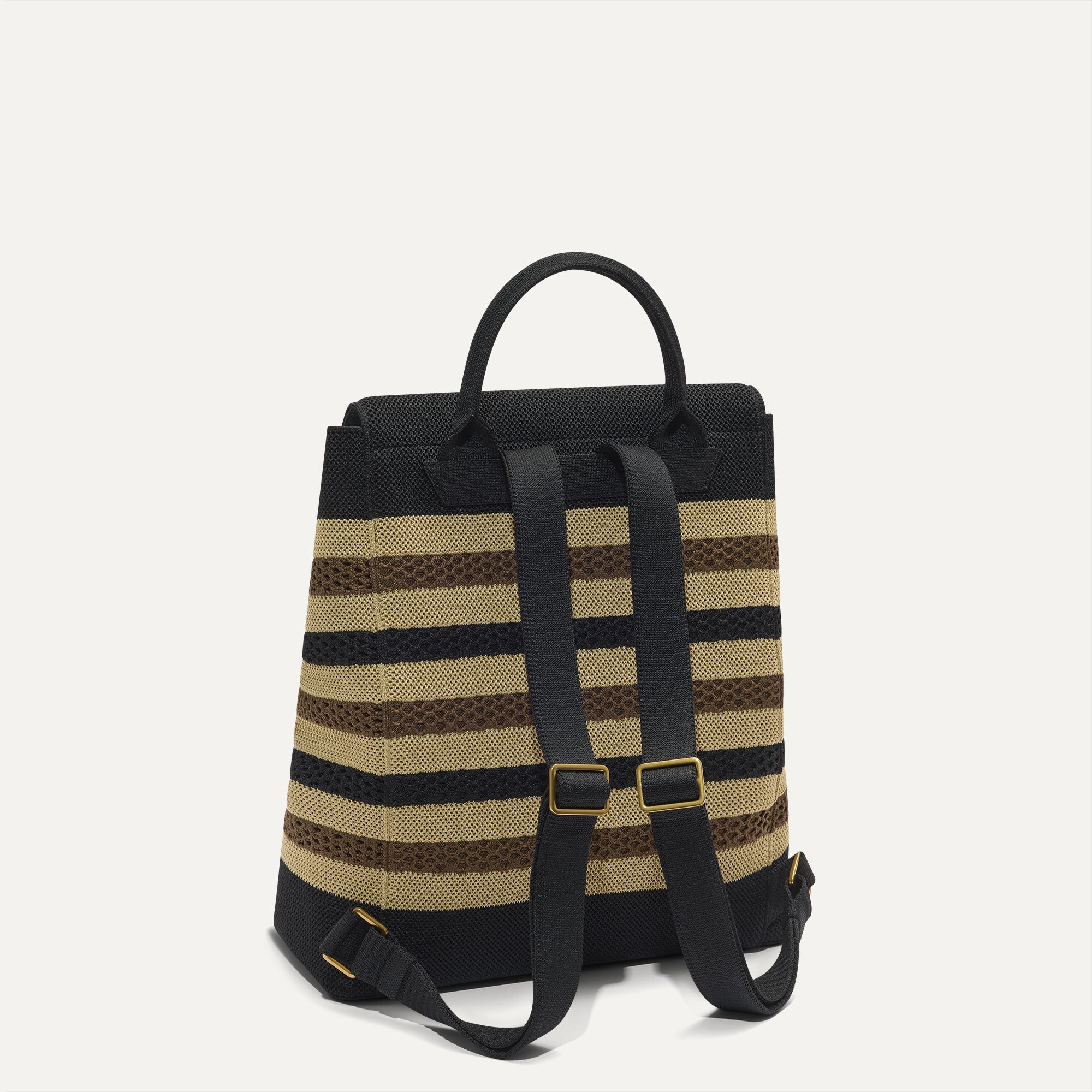 The Cinch Backpack - Mocha Stripe Crochet - 图片 7