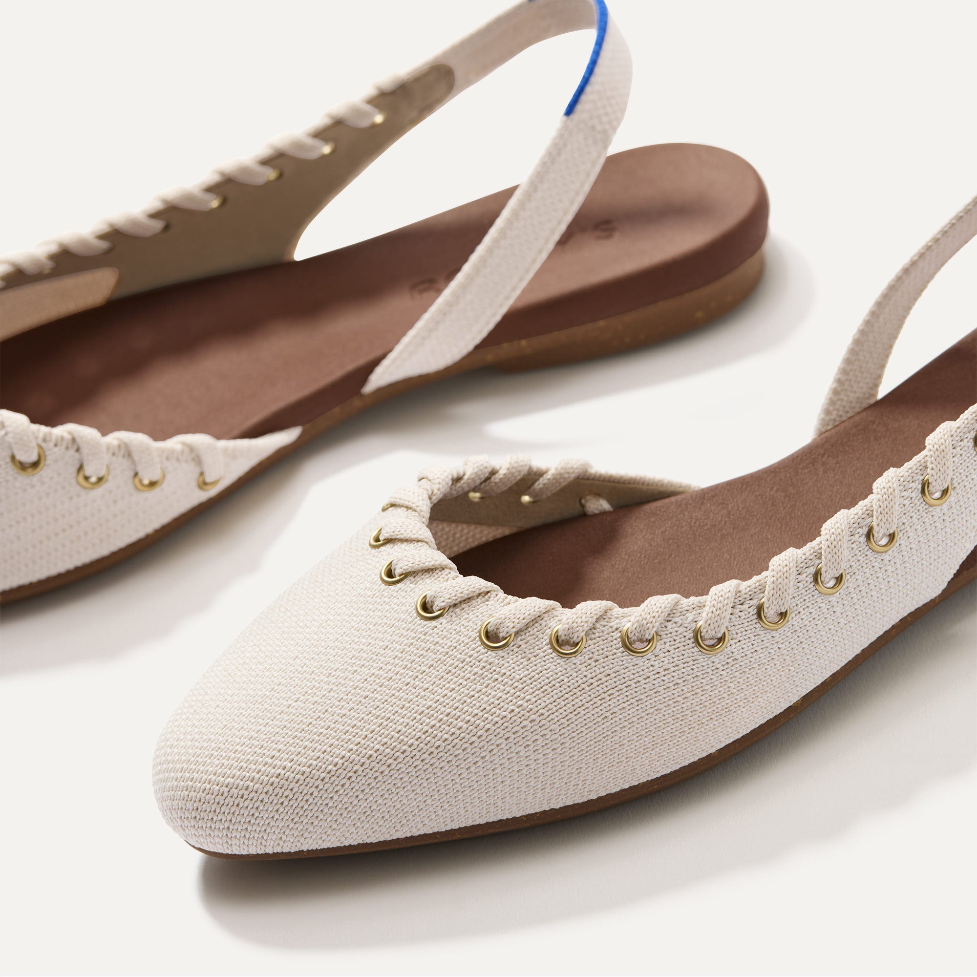 The Almond Slingback - Eyelet Ivory - 图片 4