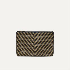 The Convertible Clutch - Toffee Chevron