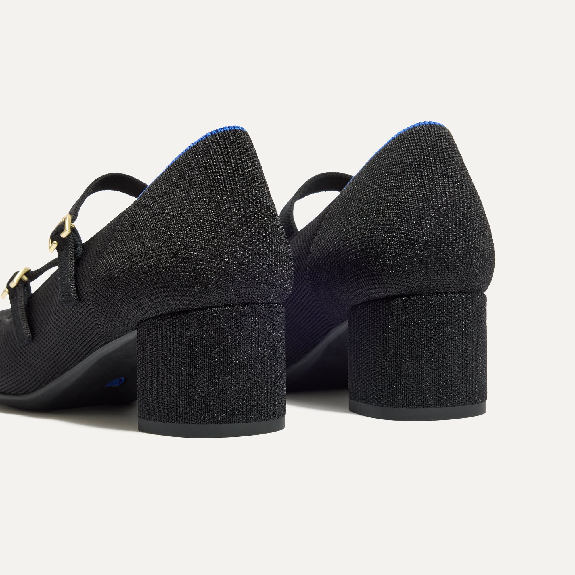 The Double Buckle Mary Jane Heel - Black - 图片 5