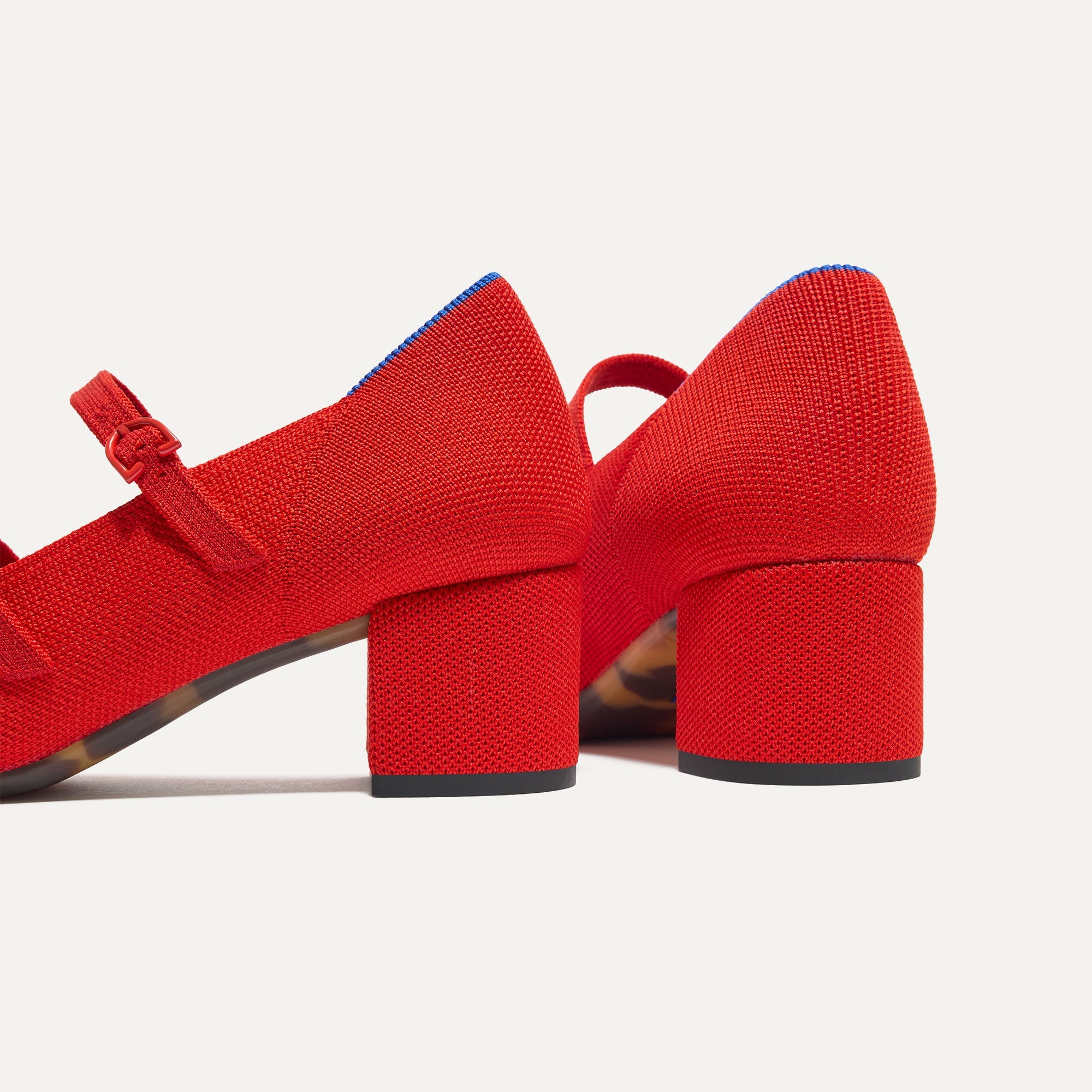The Double Buckle Mary Jane Heel - Bright Red - 图片 5