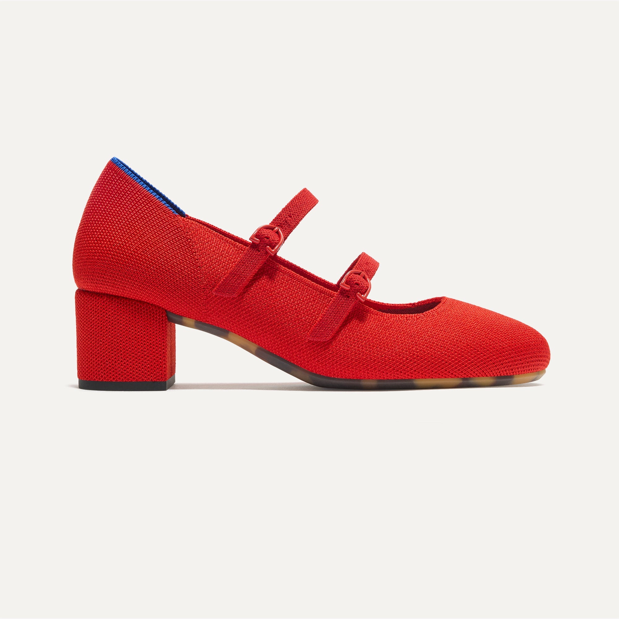 The Double Buckle Mary Jane Heel - Bright Red - 图片 4