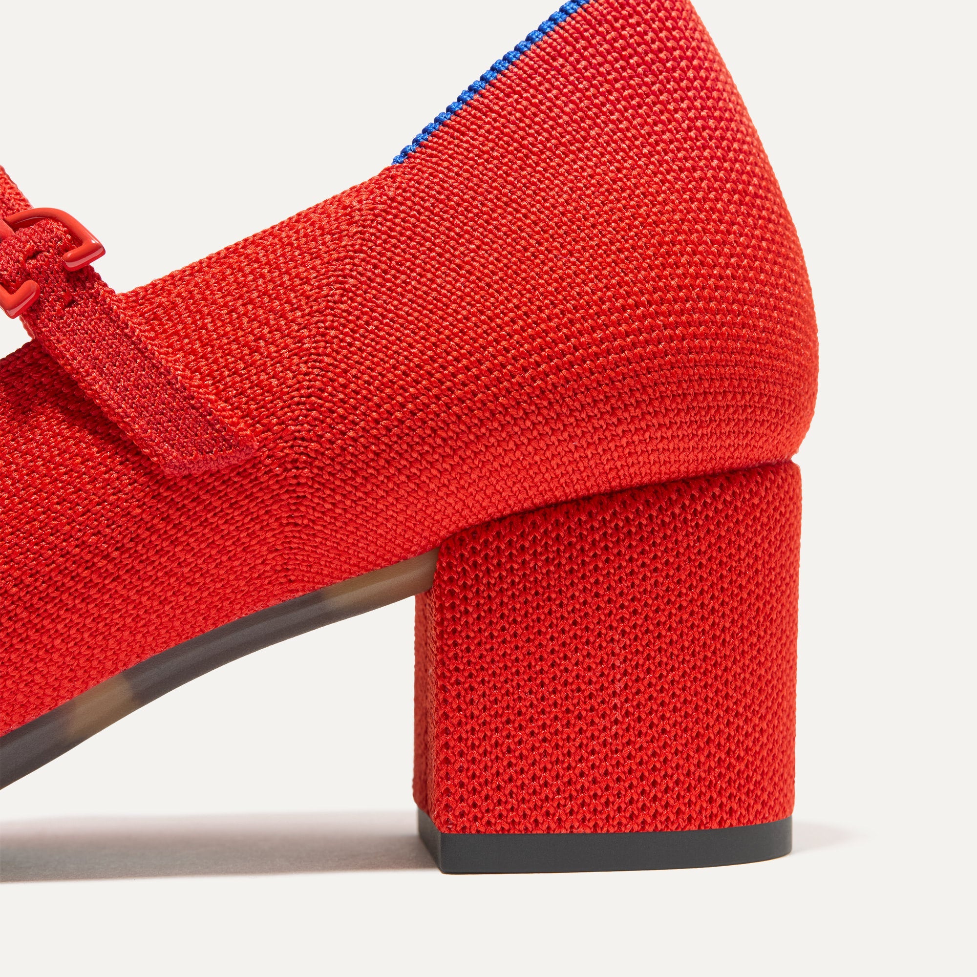 The Double Buckle Mary Jane Heel - Bright Red - 图片 7