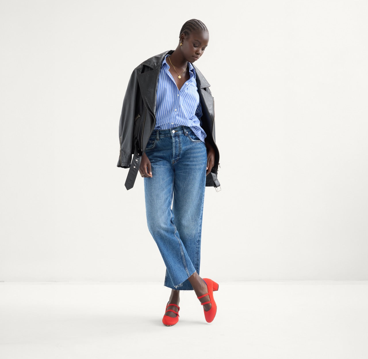 The Double Buckle Mary Jane Heel - Bright Red - 图片 3