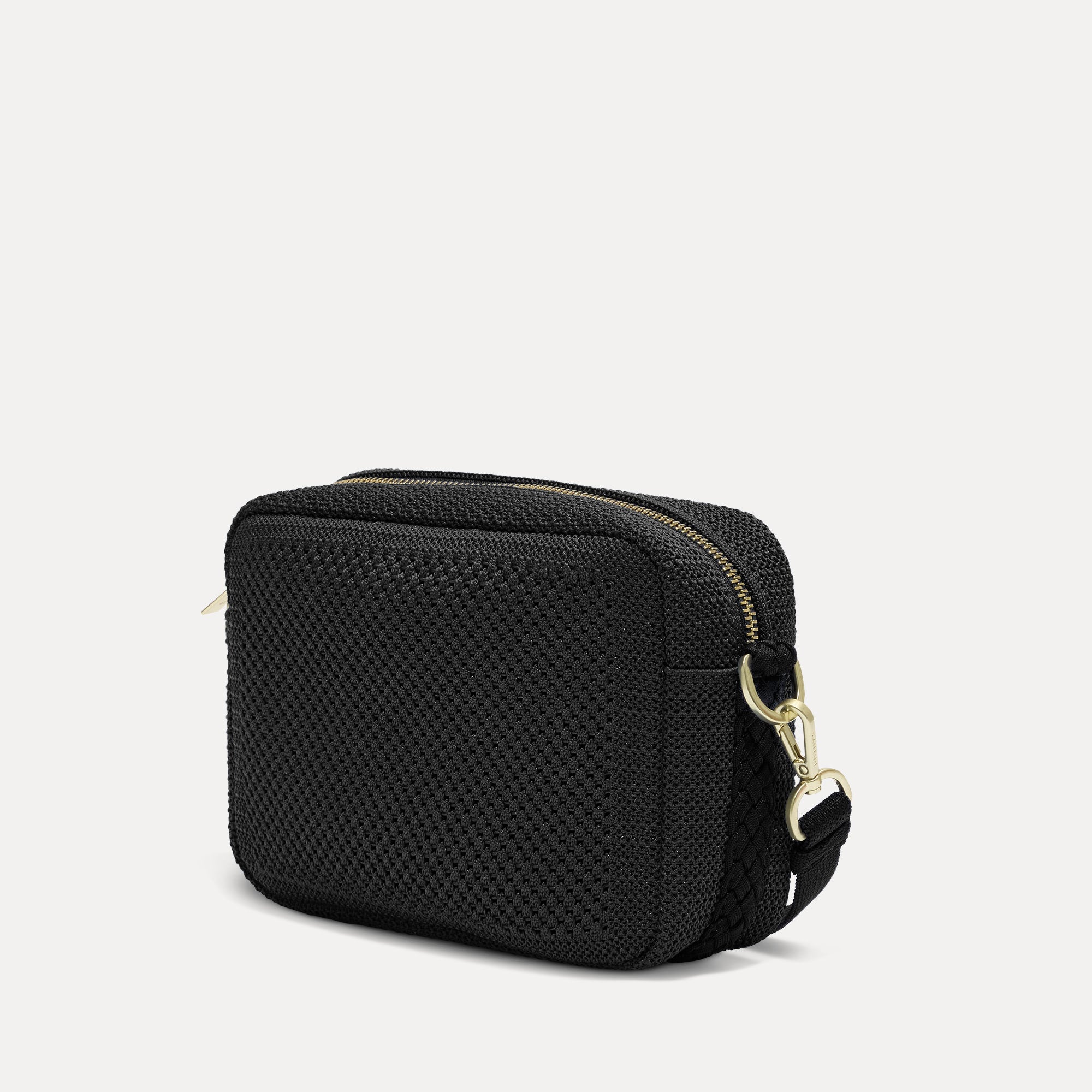 The Crossbody Camera Bag - Black Licorice Open-Knit - 图片 4