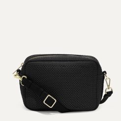 The Crossbody Camera Bag - Black Licorice Open-Knit