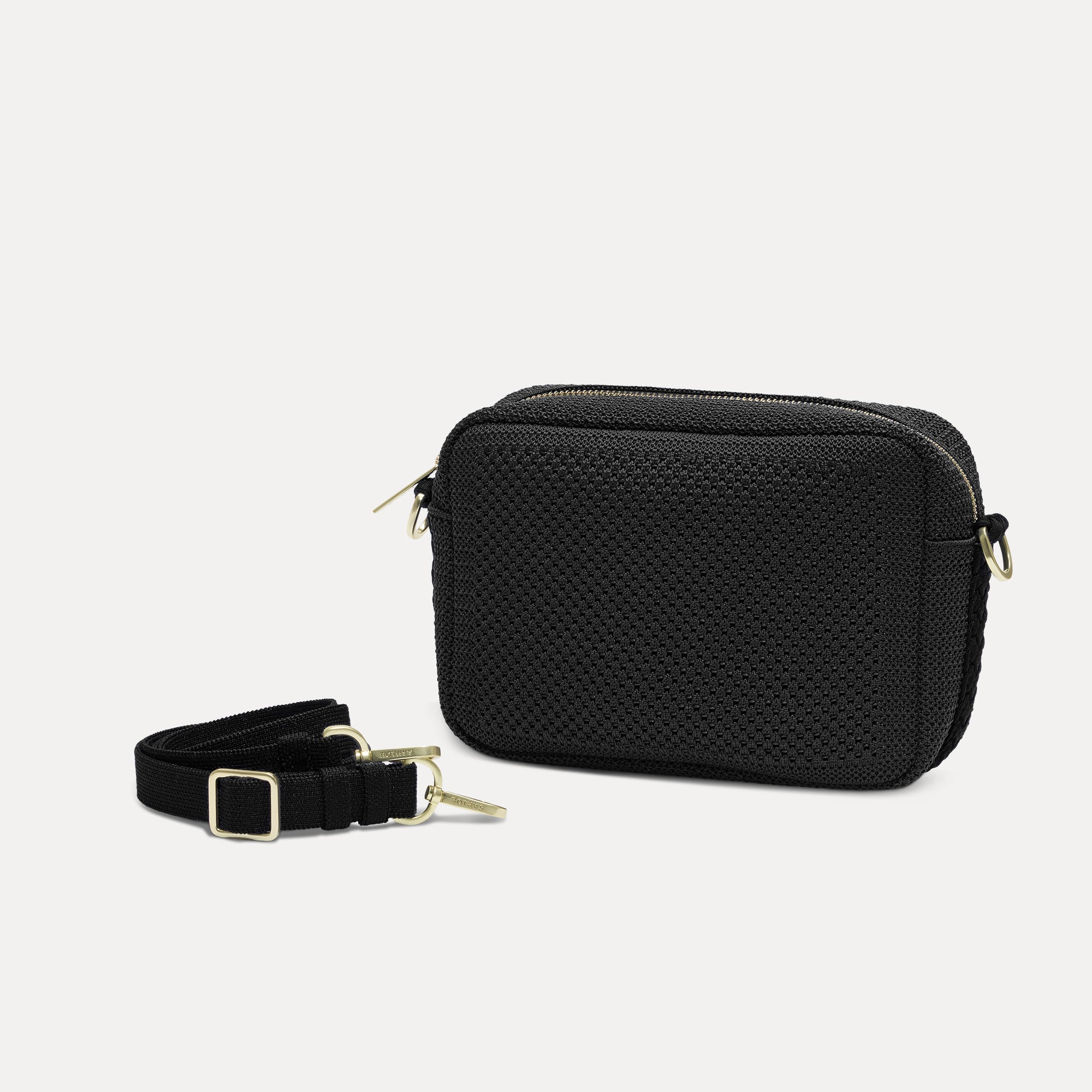 The Crossbody Camera Bag - Black Licorice Open-Knit - 图片 5