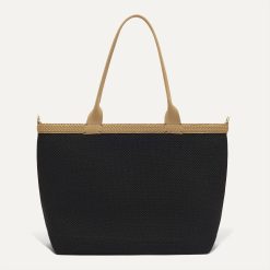 The Lightweight Zip Tote - Black Espresso Open-Knit