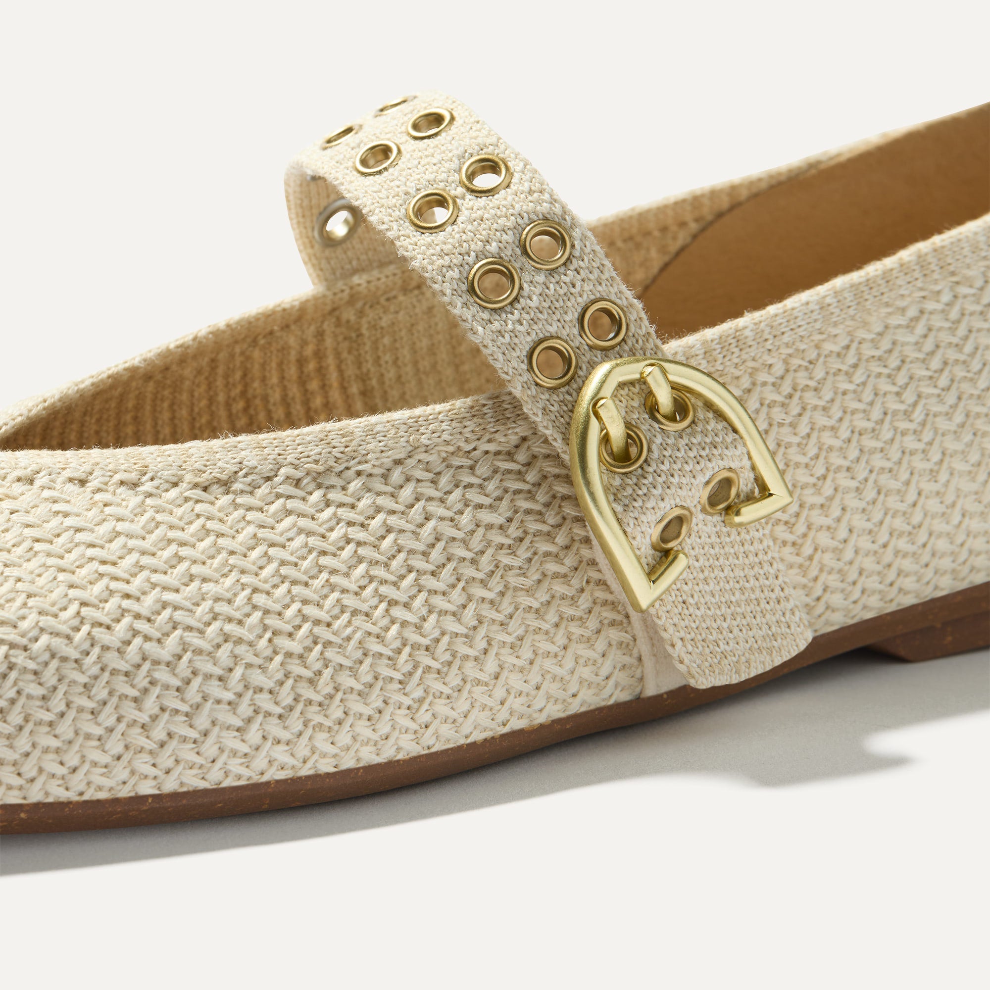 The Max Buckle Mary Jane - Cream Woven - 图片 2