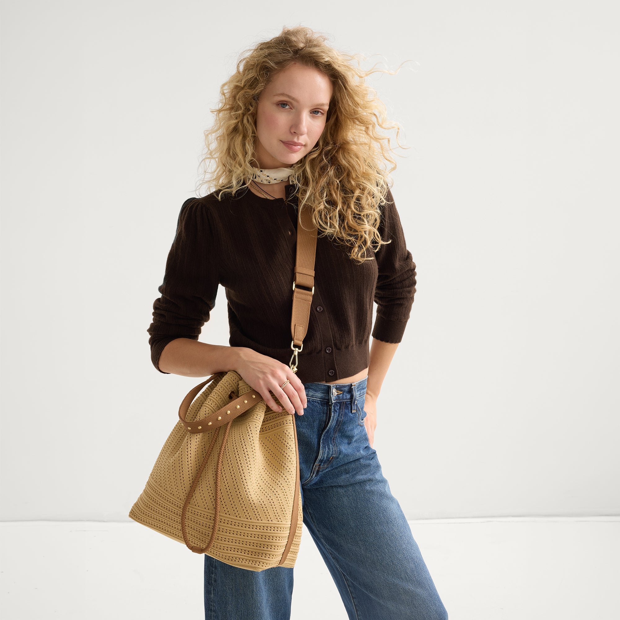 The Cinch Bucket Bag - Brown Butter Crochet - 图片 3