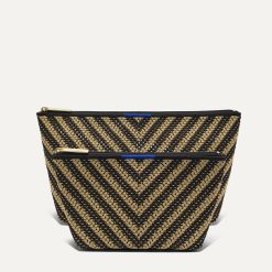 The Travel Pouch Set - Toffee Chevron