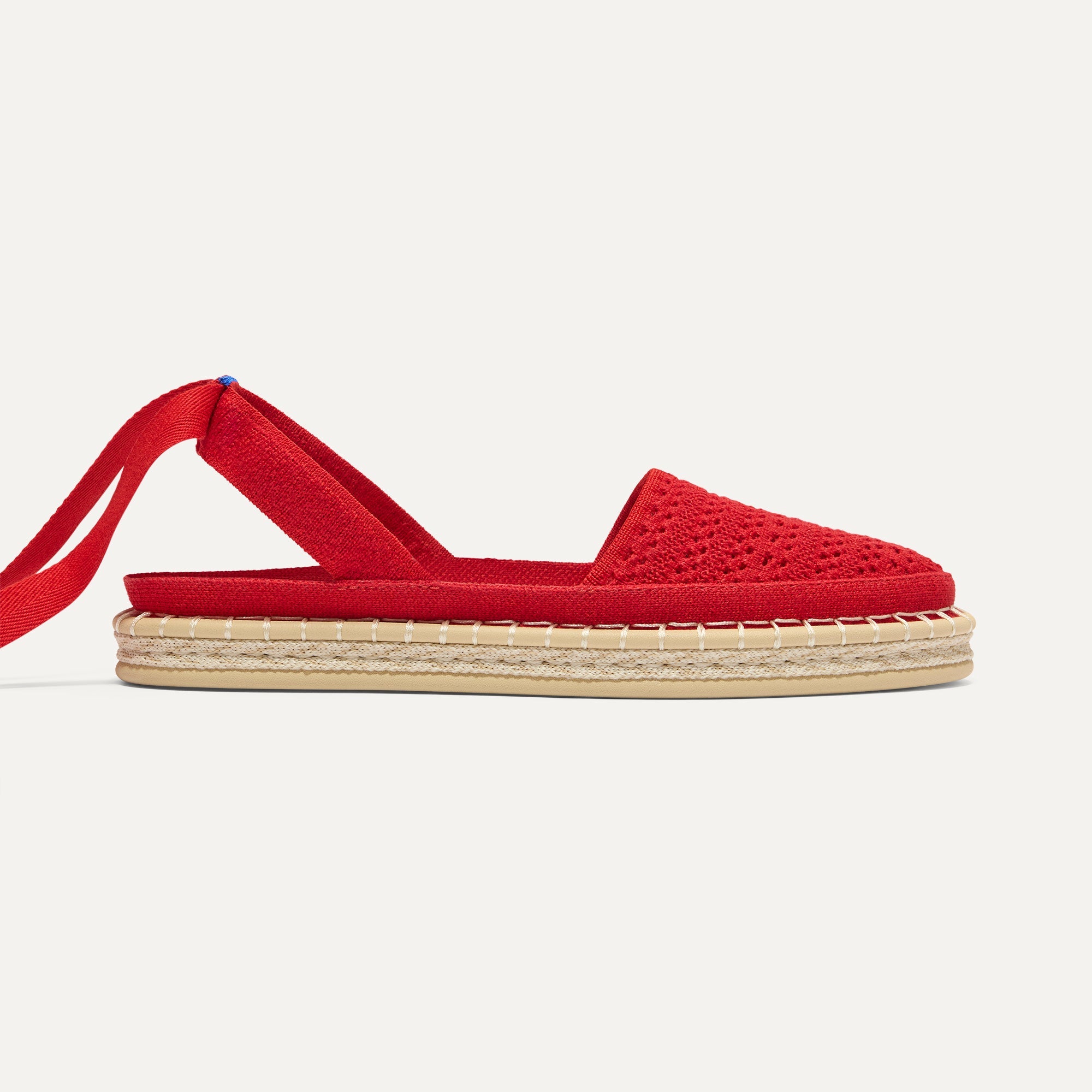 The D'Orsay Espadrille - Bright Red Crochet - 图片 4