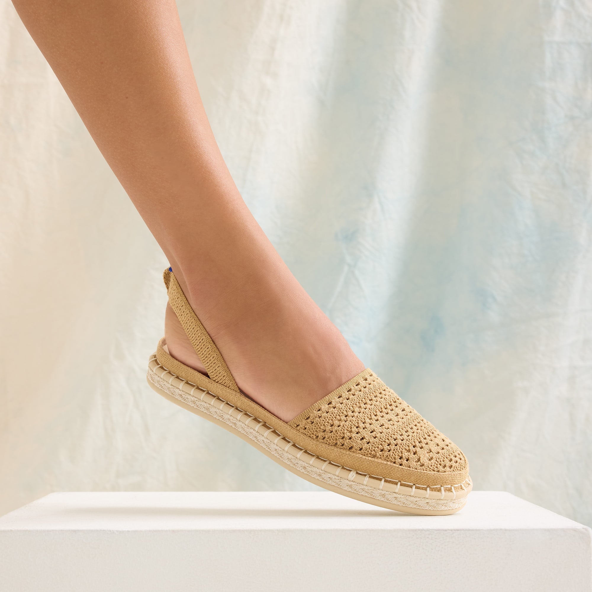 The D'Orsay Espadrille - Camel Crochet - 图片 2