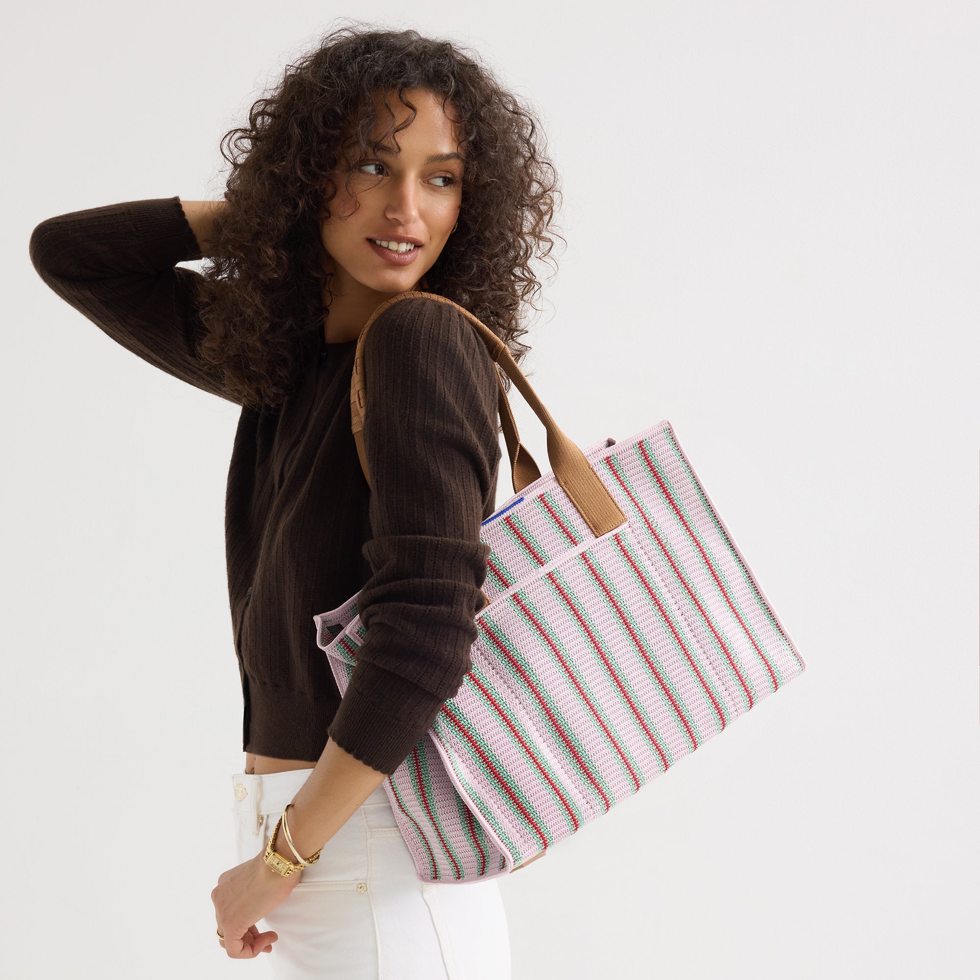 The Classic Tote - Watermelon Market Stripe - 图片 3