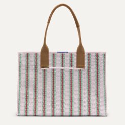 The Classic Tote - Watermelon Market Stripe