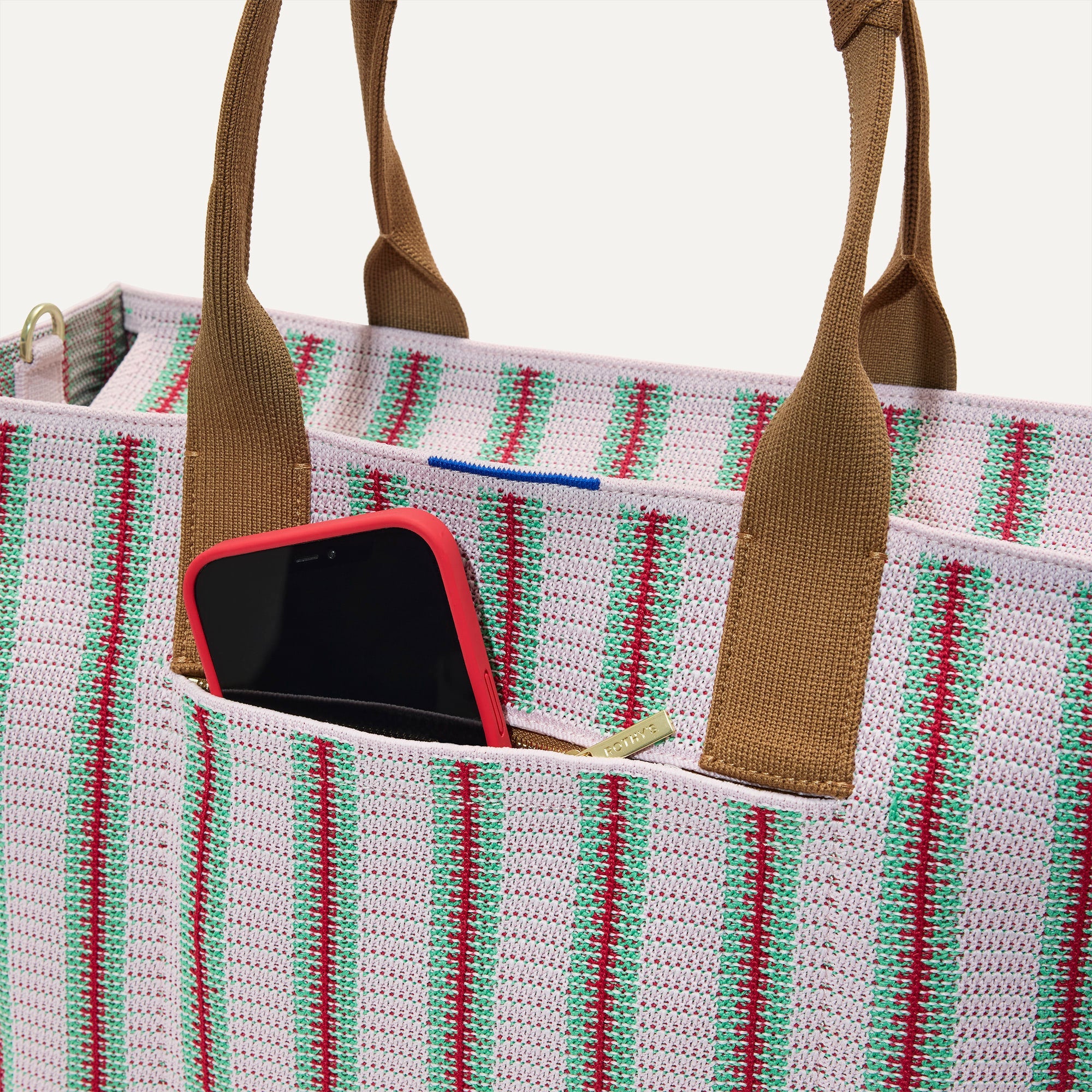 The Classic Tote - Watermelon Market Stripe - 图片 8