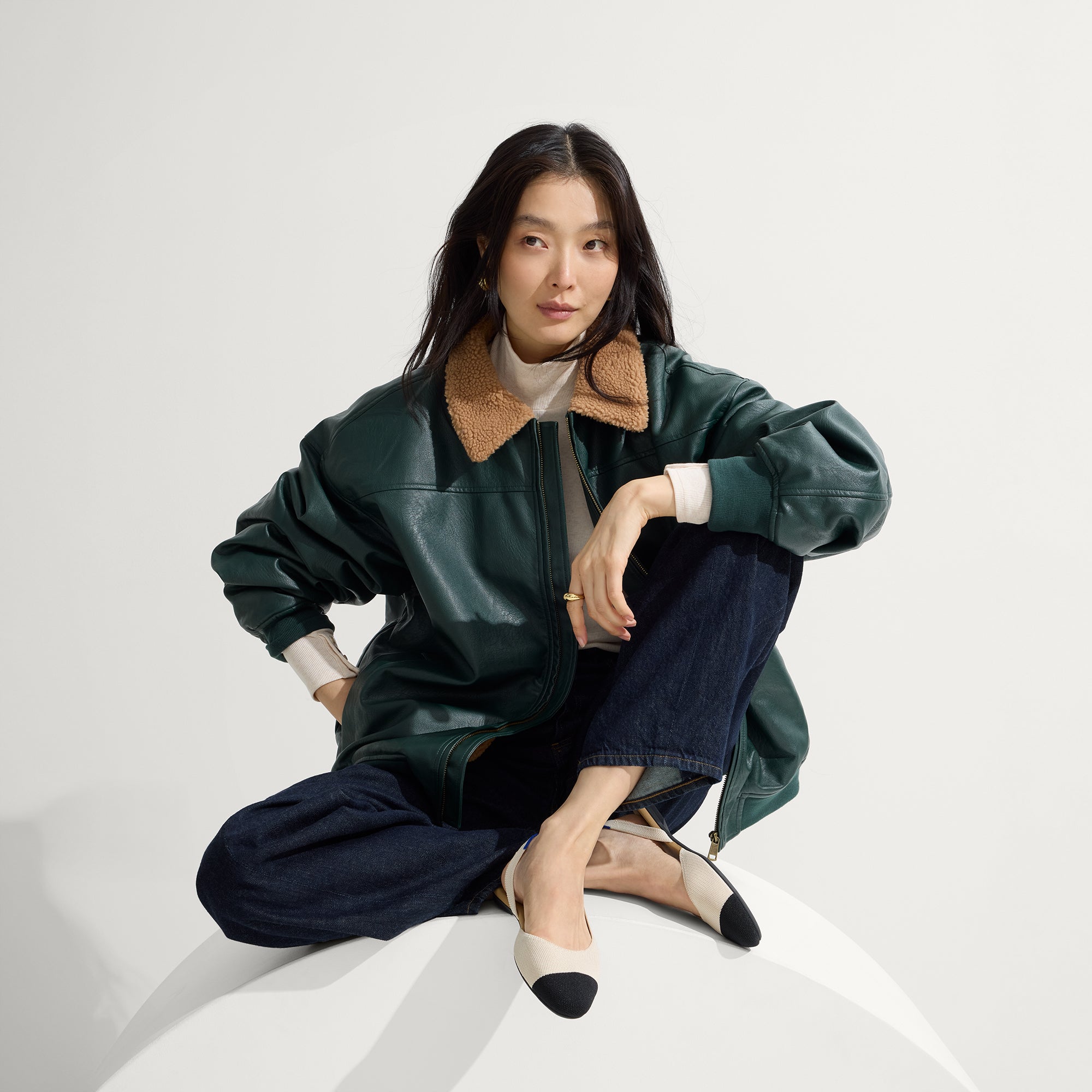 The Almond Slingback - Conch Captoe - 图片 3