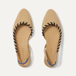 The Almond Slingback - Eyelet Frappe