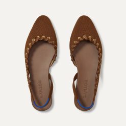 The Almond Slingback - Eyelet Russet