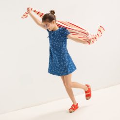 The Kids Double Strap Sandal - Firetruck Red